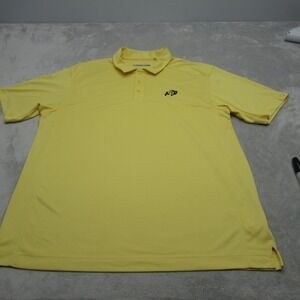 Cutter & Buck Golf Polo‎ Shirt Mens XXL Yellow CB DryTec Short Sleeve Wicking